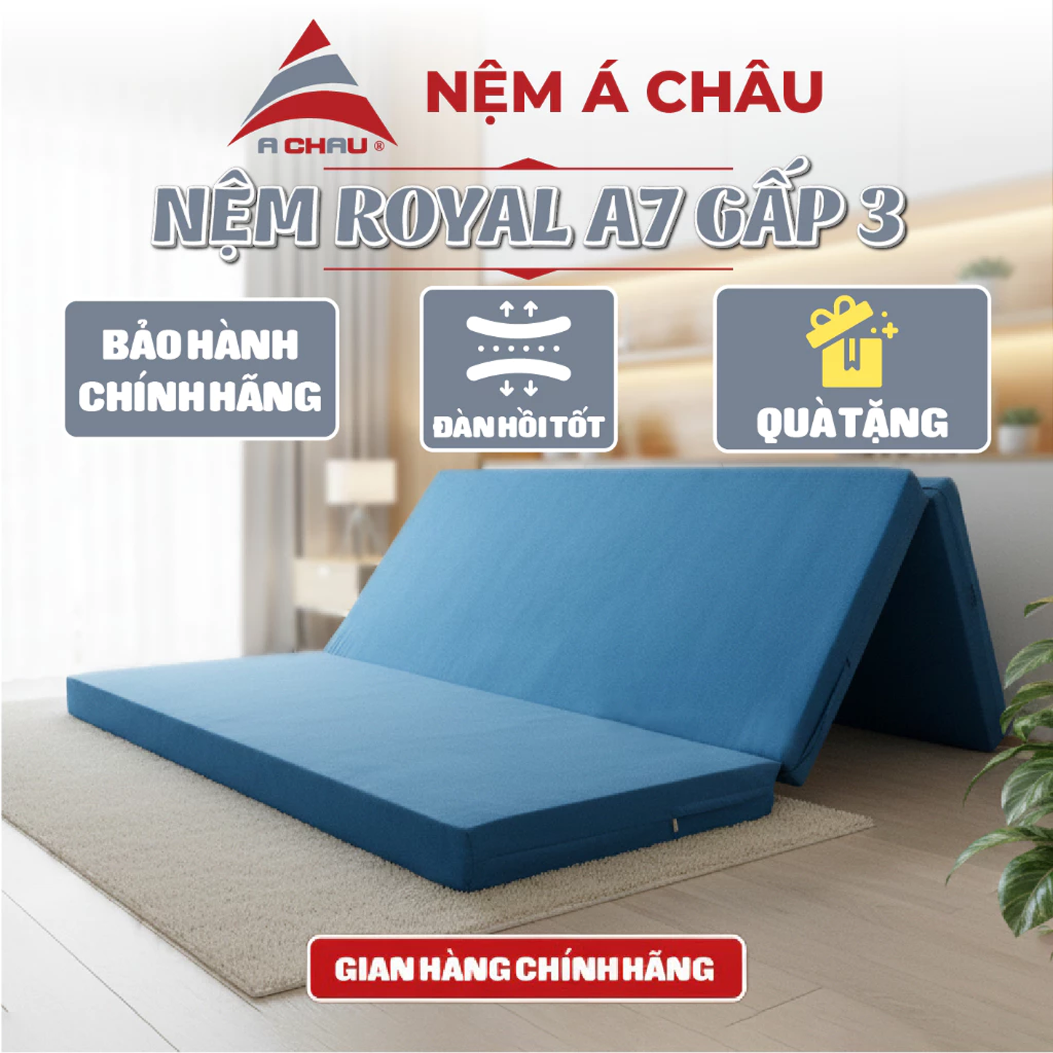 Nêm Cao Su Khoa Học Royal A7 Gấp 3