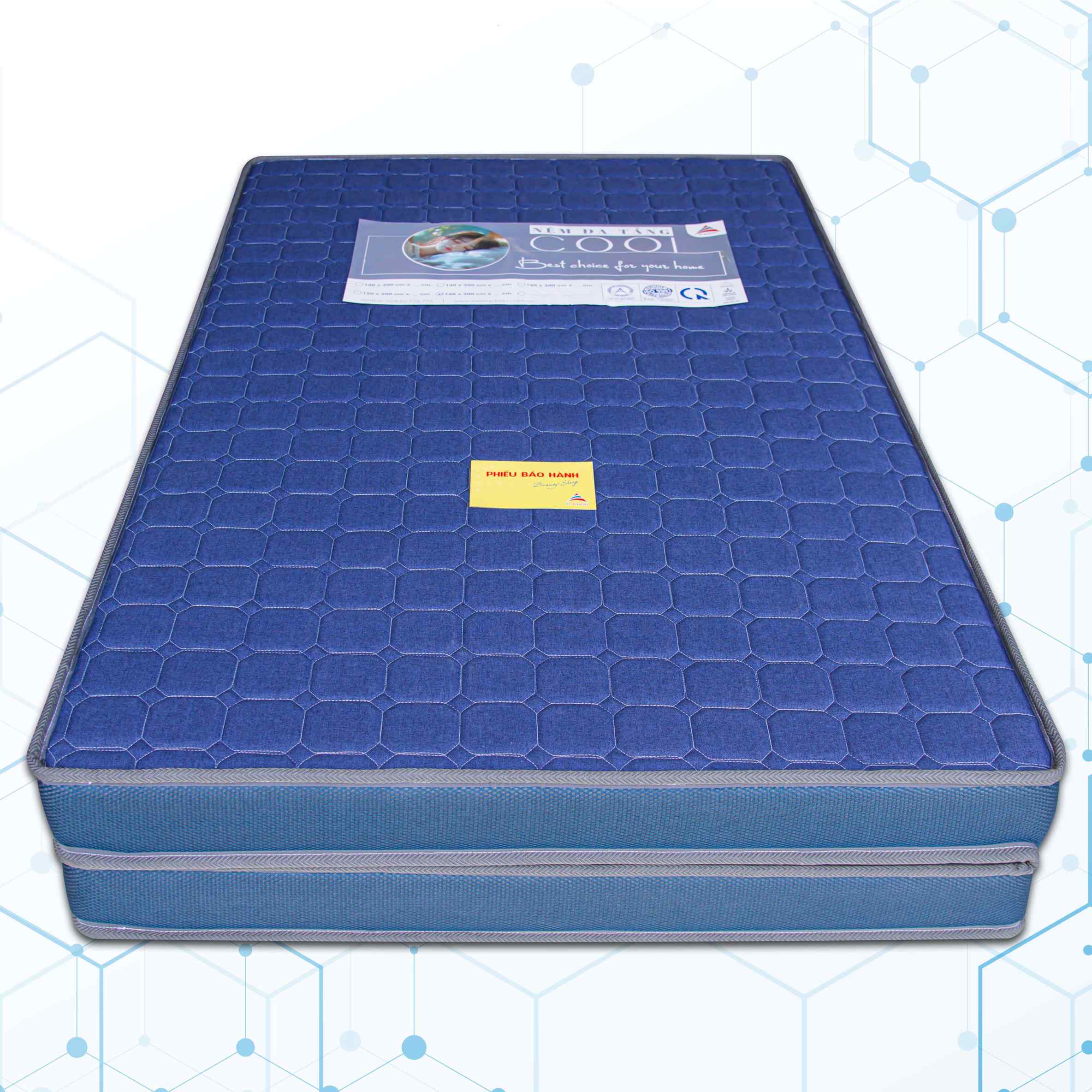 Nệm Foam Đa Tầng Cool Air Gấp 2 Á Châu